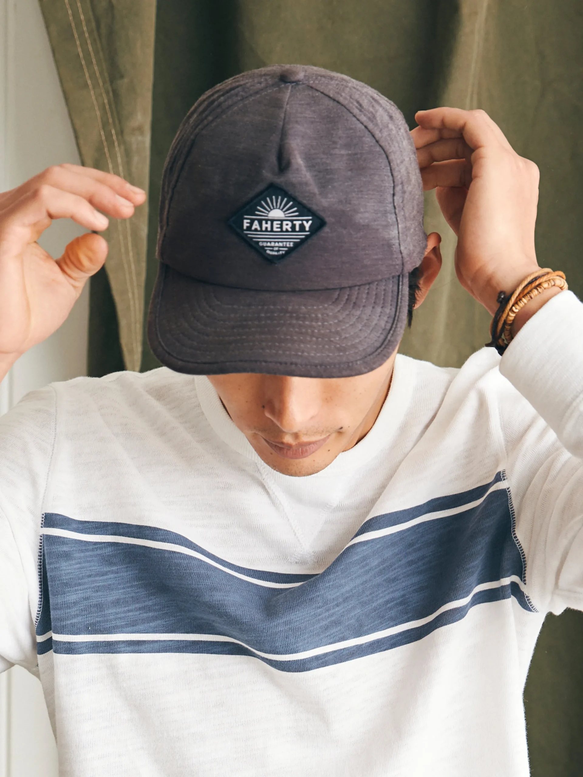Hats^Faherty Brand All Day Front Seam Hat - Charcoal