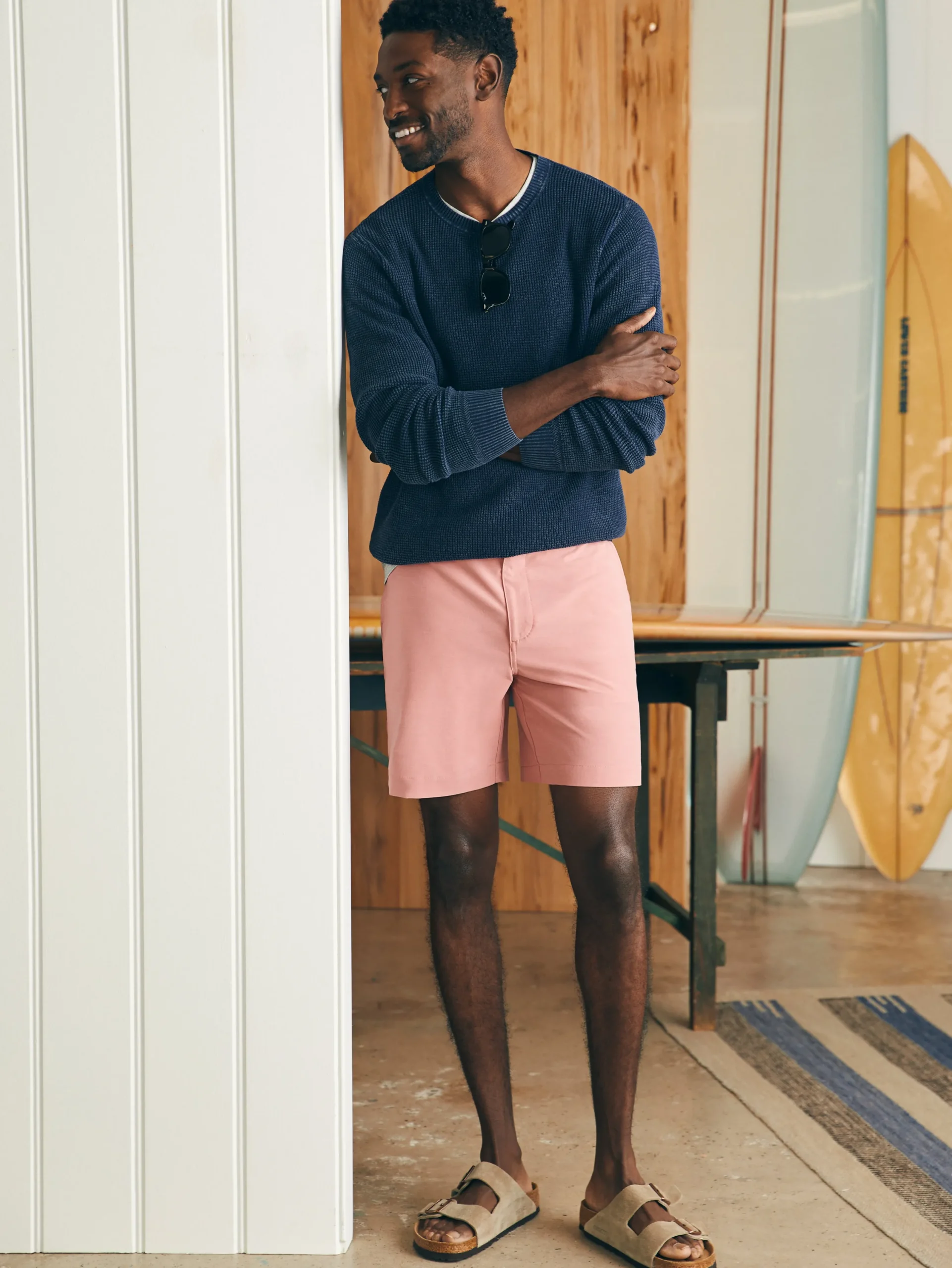 Shorts^Faherty Brand All Day Shorts (7" Inseam) - Faded Flag