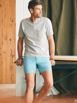 Shorts^Faherty Brand All Day Shorts (7" Inseam) - Turquoise Sky