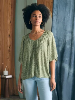 Shirts & Tops^Faherty Brand Amira Top - Green Riverton Ditsy Floral