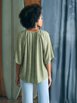 Shirts & Tops^Faherty Brand Amira Top - Green Riverton Ditsy Floral