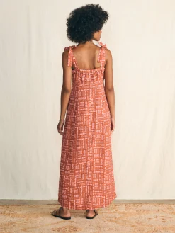 Dresses^Faherty Brand Anna Kahalekulu Kendall Dress - Red Naupaka