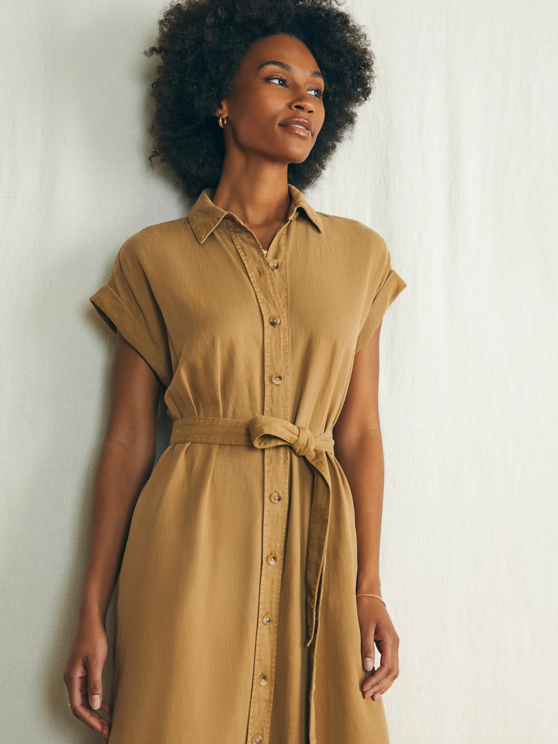 Dresses^Faherty Brand Arlie Shirtdress - Antique Bronze