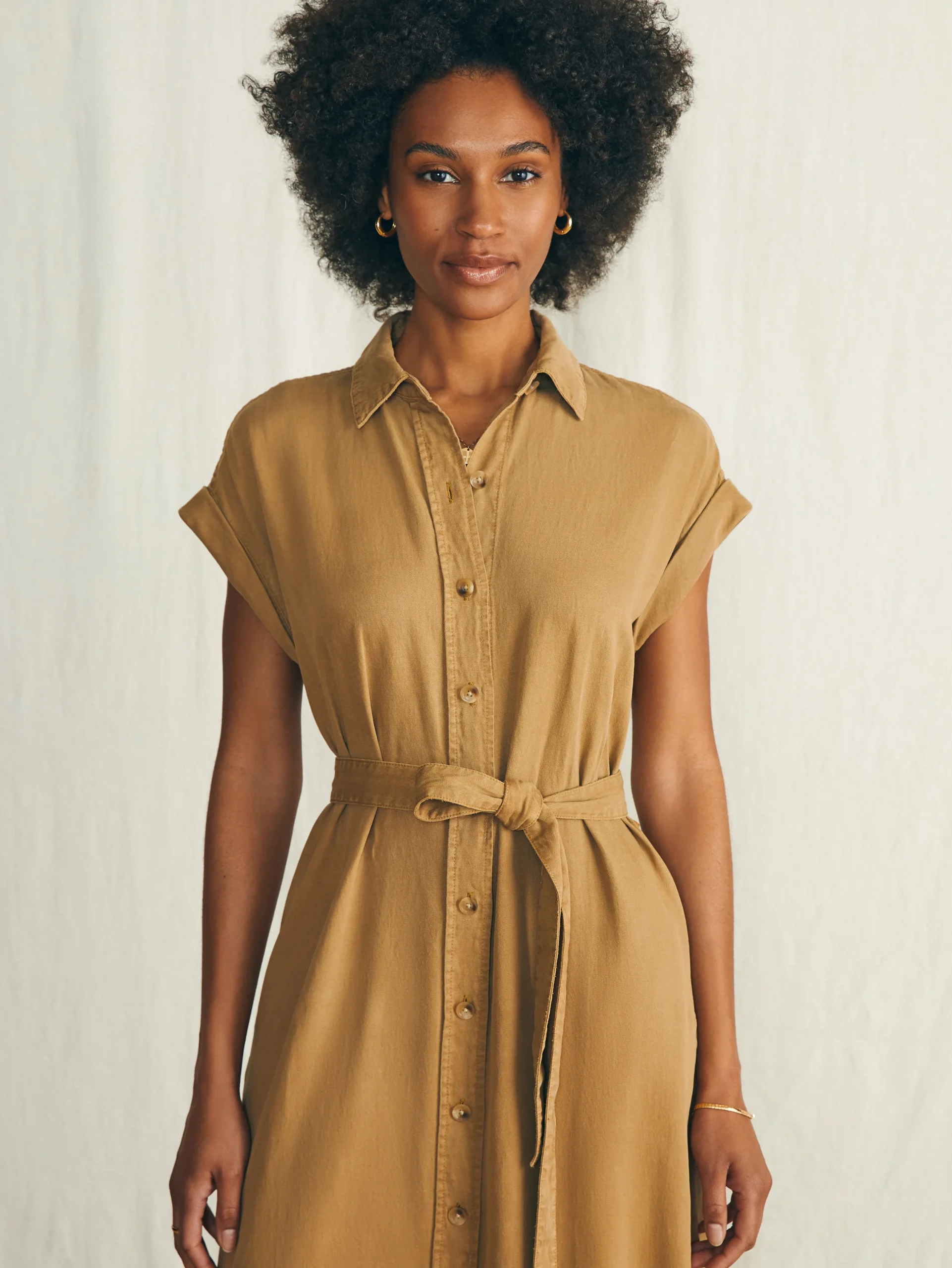 Dresses^Faherty Brand Arlie Shirtdress - Antique Bronze