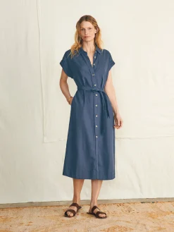 Dresses^Faherty Brand Arlie Shirtdress - Navy Blazer