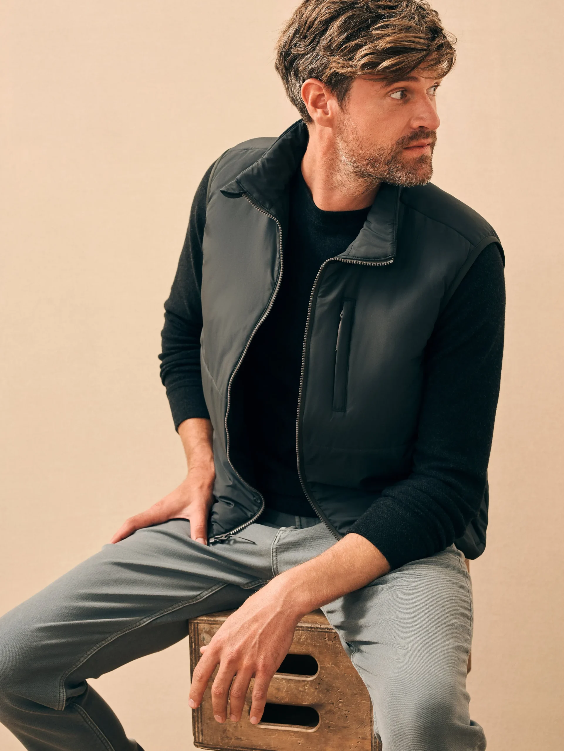 Jackets & Vests^Faherty Brand Atmosphere Vest - Mountain Black