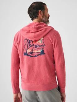 Hoodies & Sweatshirts^Faherty Brand Beach Fleece Zip Hoodie - Venice Red