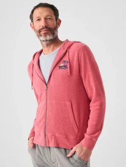 Hoodies & Sweatshirts^Faherty Brand Beach Fleece Zip Hoodie - Venice Red