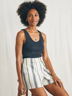 Shorts & Skirts^Faherty Brand Big Sur Linen Short - Santa Cruz Stripe