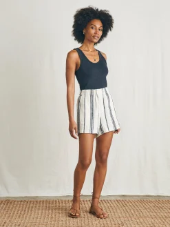 Shorts & Skirts^Faherty Brand Big Sur Linen Short - Santa Cruz Stripe