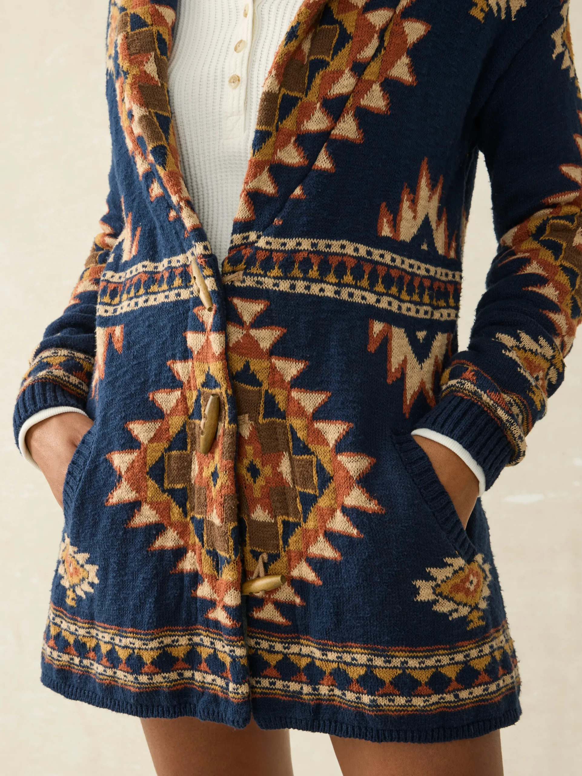 Sweaters^Faherty Brand B.YELLOWTAIL Lodge Cardigan - Wolf Mountain