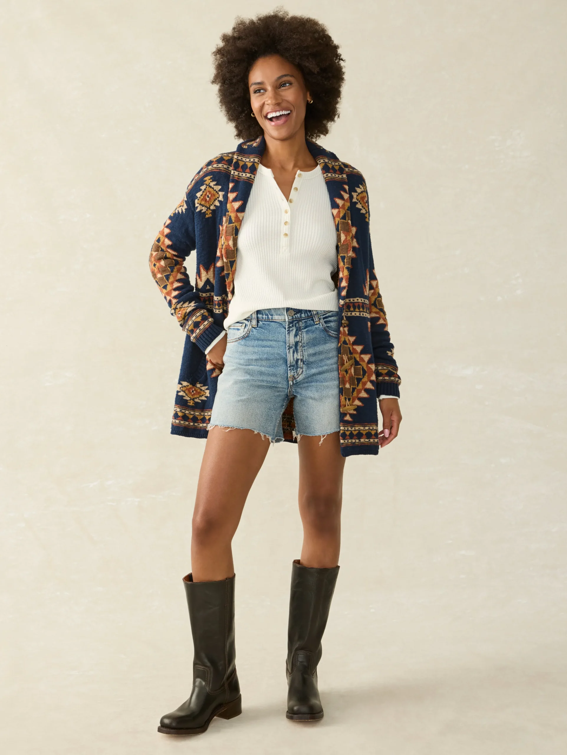 Sweaters^Faherty Brand B.YELLOWTAIL Lodge Cardigan - Wolf Mountain