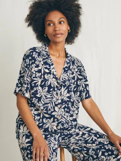 Shirts & Tops^Faherty Brand Cabana Camp Shirt - Navy Canopy Floral
