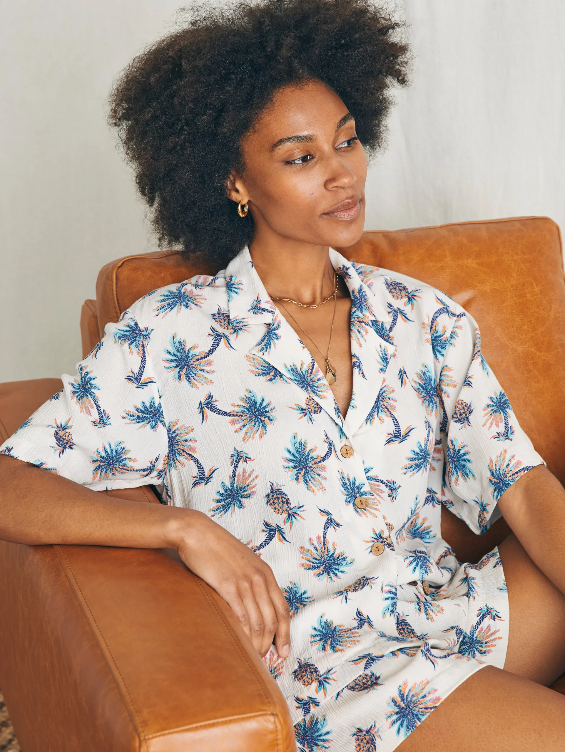 Shirts & Tops^Faherty Brand Cabana Camp Shirt - Pineapple Palm
