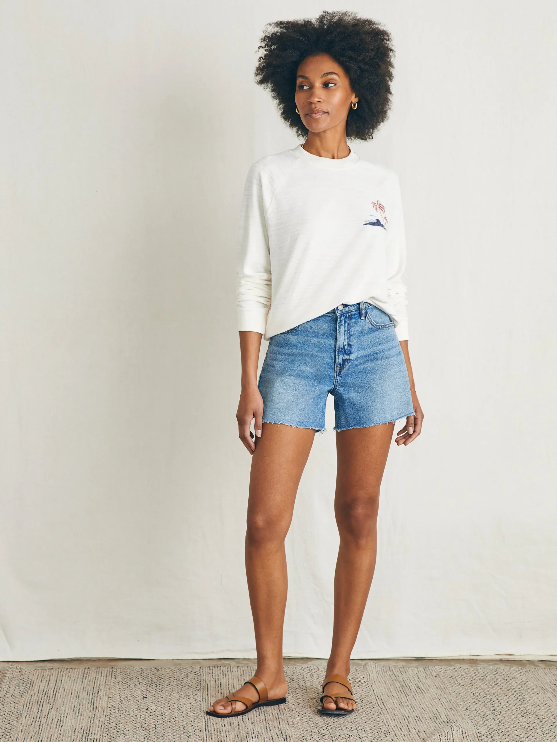 Hoodies & Sweatshirts^Faherty Brand Cabana Towel Terry Crew - Scenic Volcanic Island