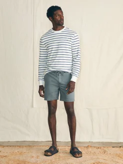 Hoodies & Sweatshirts^Faherty Brand Cabana Towel Terry Crewneck - Stormy Sky Breton Stripe