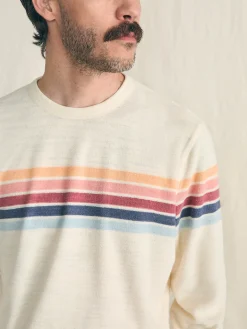Hoodies & Sweatshirts^Faherty Brand Cabana Towel Terry Crewneck - Seacoast Skyline Stripe