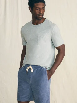 Shorts^Faherty Brand Cabana Towel Terry Sweatshort - Stormy Sky
