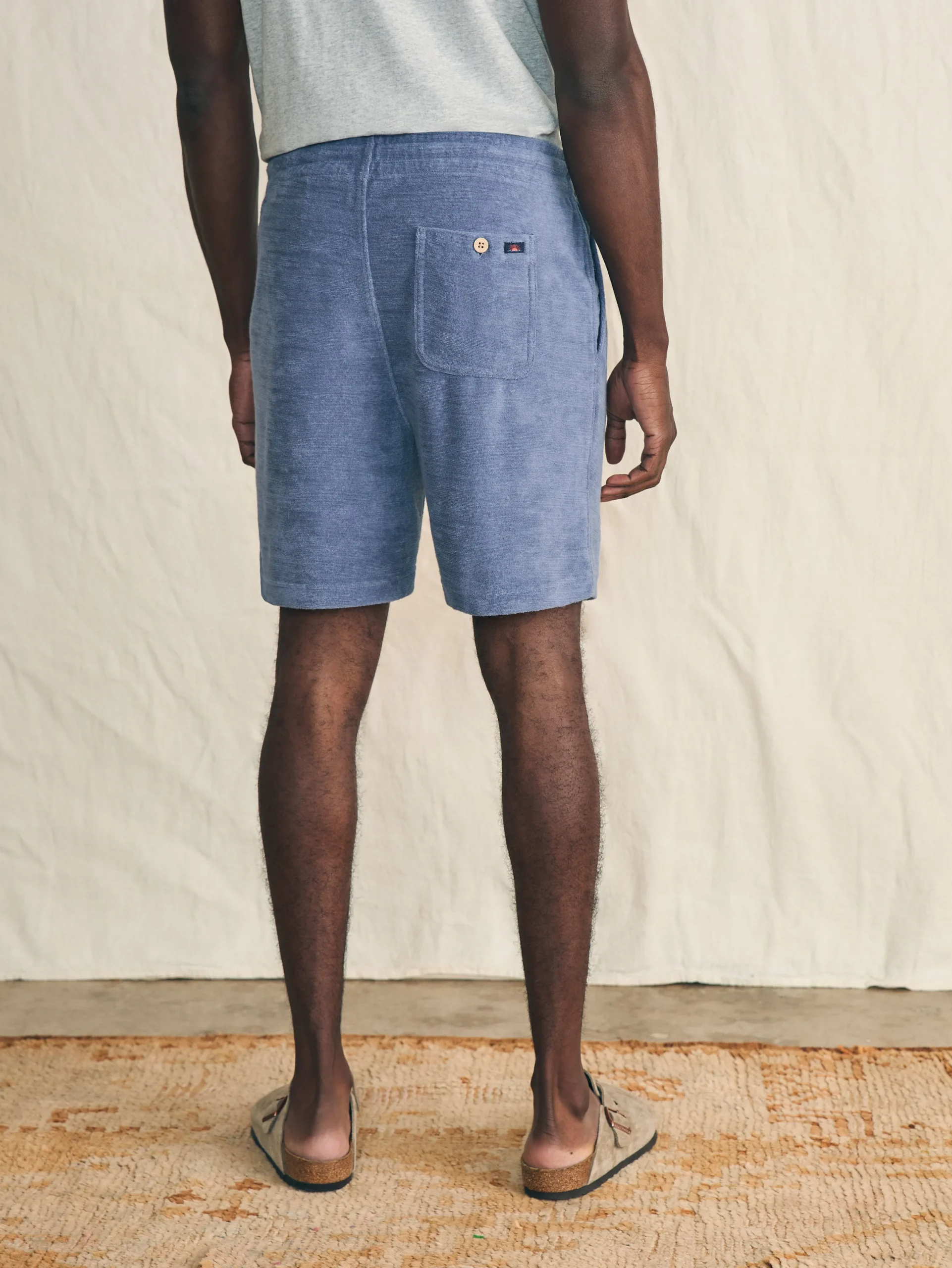 Shorts^Faherty Brand Cabana Towel Terry Sweatshort - Stormy Sky