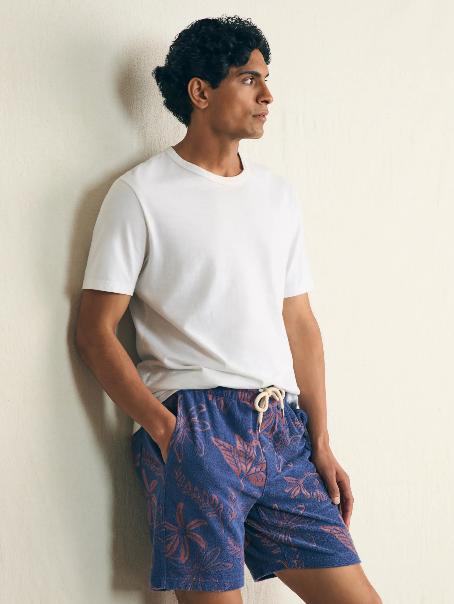 Shorts^Faherty Brand Cabana Towel Terry Sweatshort - Twilight Coral Floral