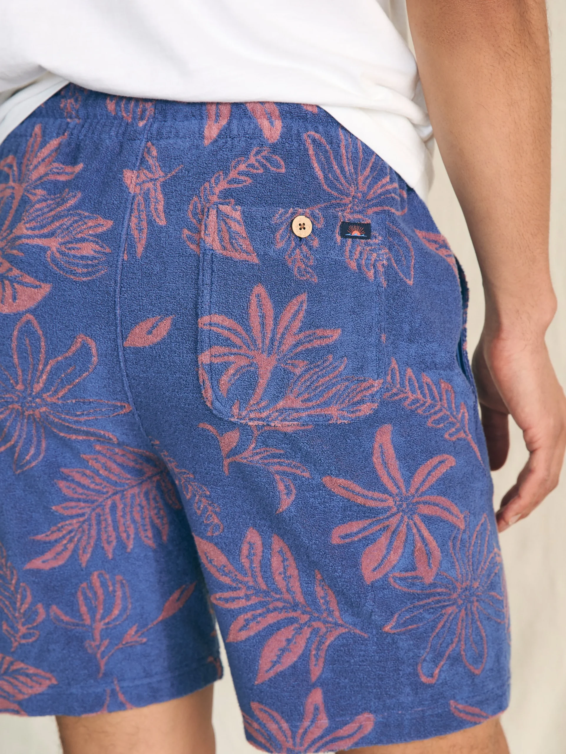 Shorts^Faherty Brand Cabana Towel Terry Sweatshort - Twilight Coral Floral