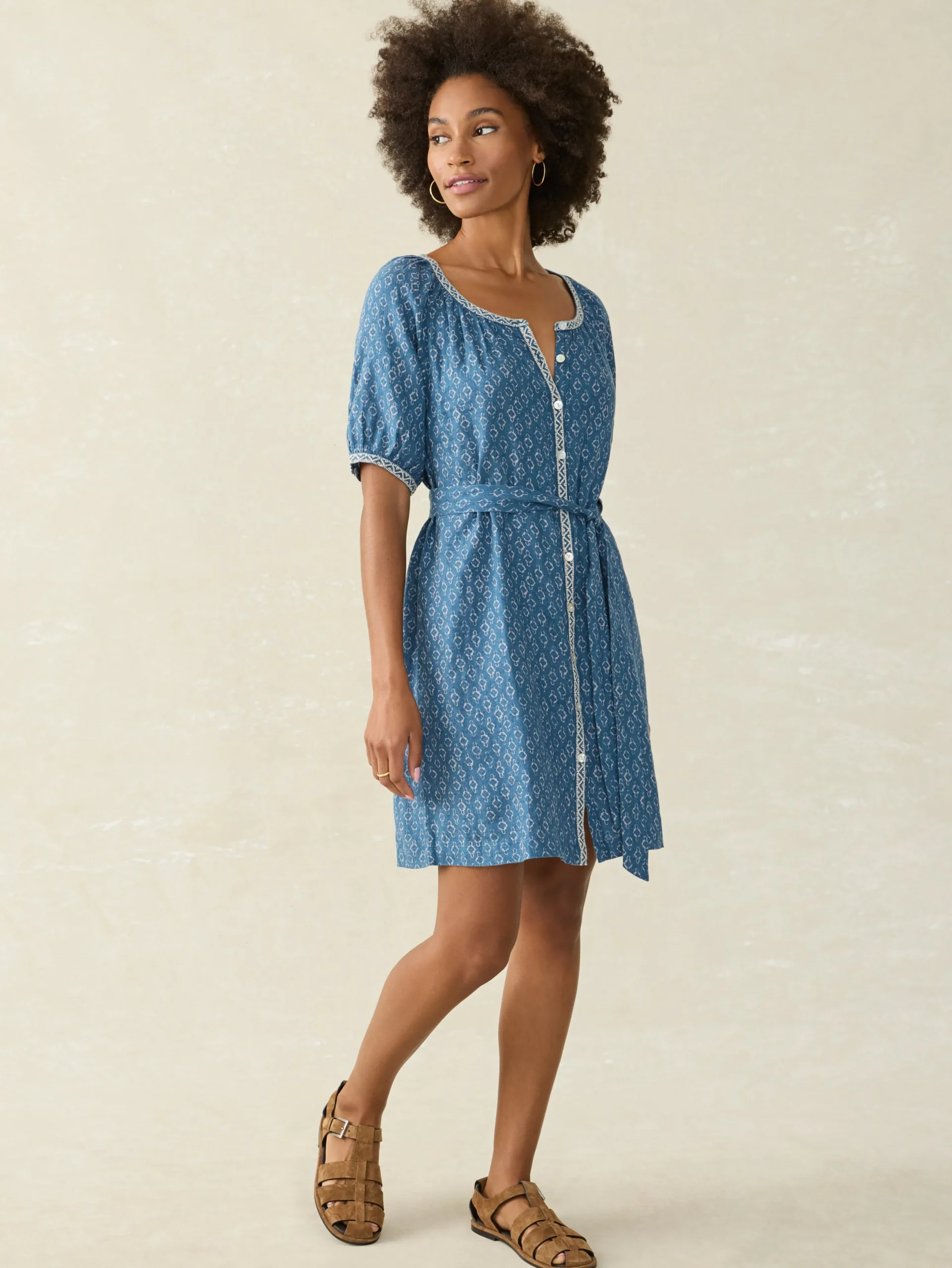 Dresses^Faherty Brand Carmel Dress - Key Largo Blue