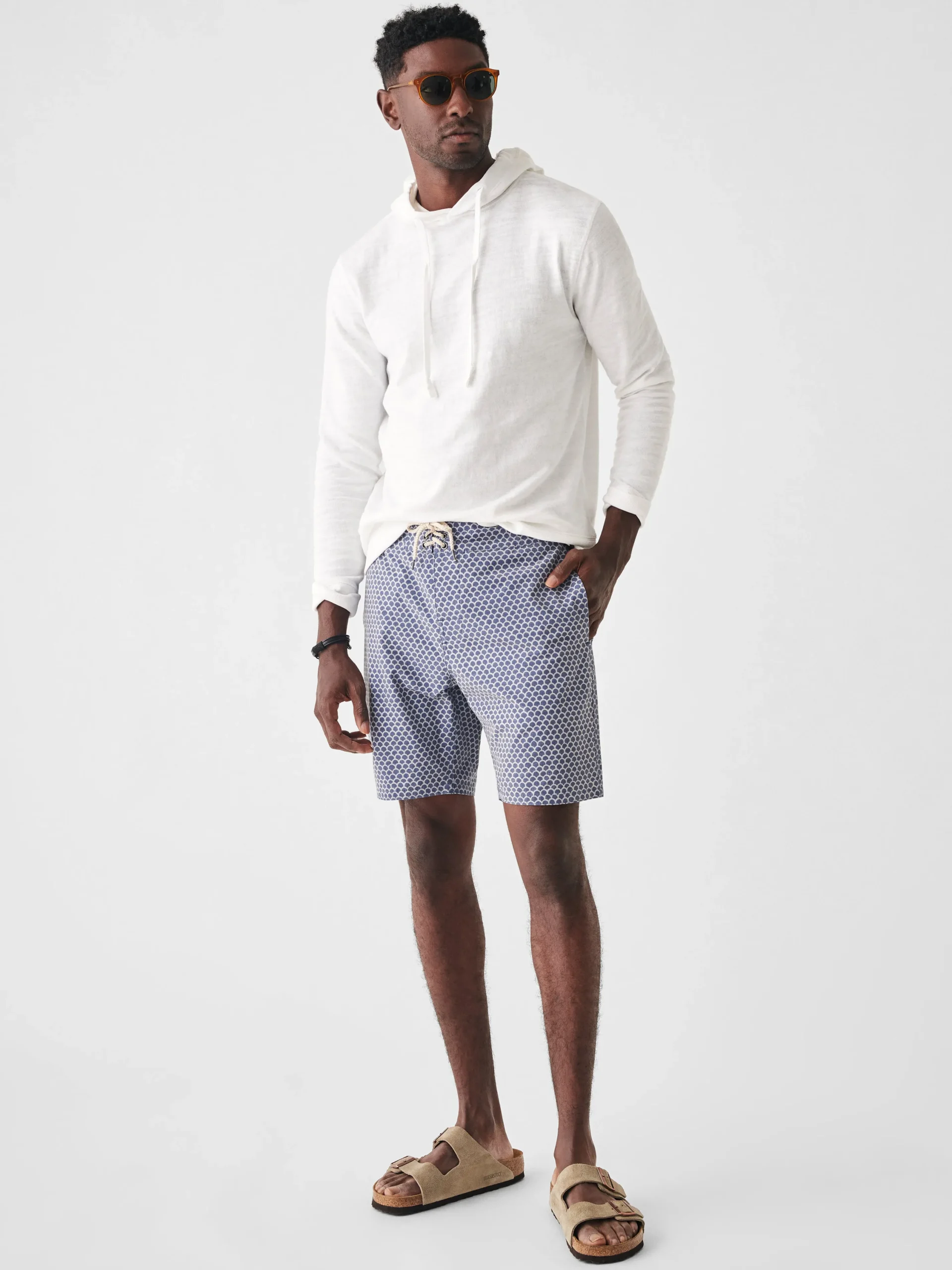 Swim^Faherty Brand Classic Boardshort (7" Inseam) - Fishscale Batik