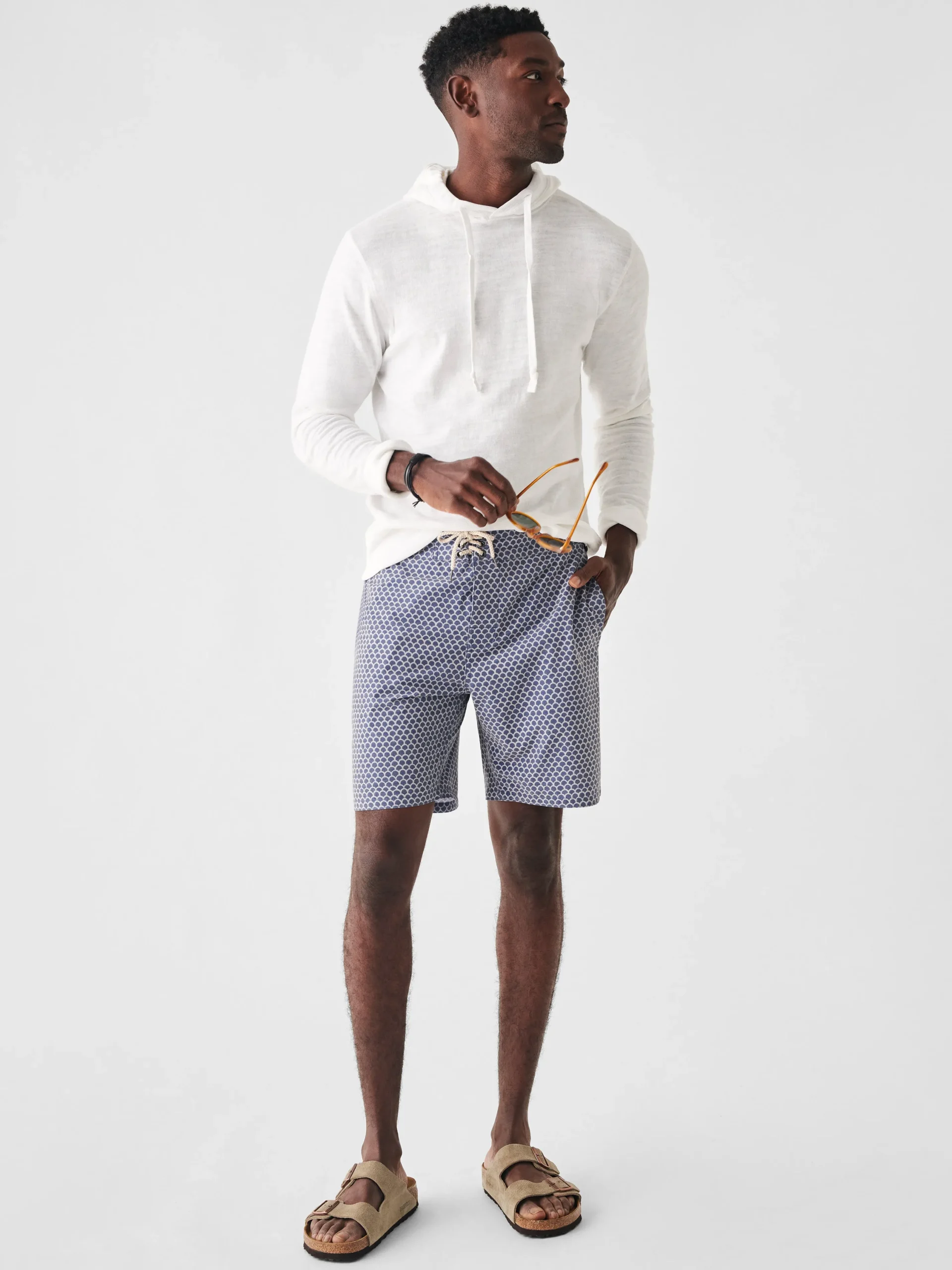 Swim^Faherty Brand Classic Boardshort (7" Inseam) - Fishscale Batik