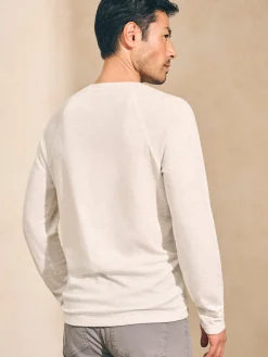 T-Shirts & Henleys^Faherty Brand Cloud Cotton Long-Sleeve Henley (Tall) - Ivory Heather