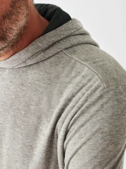 Hoodies & Sweatshirts^Faherty Brand Cloud Cotton Reversible Hoodie - Charcoal Heather Light Grey Heather