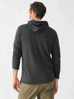 Hoodies & Sweatshirts^Faherty Brand Cloud Cotton Reversible Hoodie - Charcoal Heather Light Grey Heather