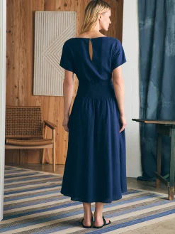 Dresses^Faherty Brand Coast To Coast Midi Dress - Navy