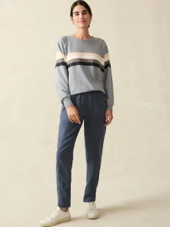 Hoodies & Sweatshirts^Faherty Brand Coastal Cloud Crew - Blue Westward Stripe
