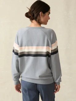 Hoodies & Sweatshirts^Faherty Brand Coastal Cloud Crew - Blue Westward Stripe