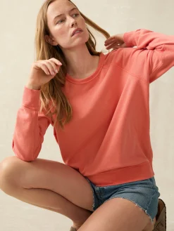 Hoodies & Sweatshirts^Faherty Brand Coastal Cloud Crew - Hot Coral