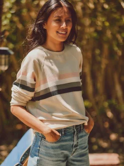 Hoodies & Sweatshirts^Faherty Brand Coastal Cloud Crew - Sandbar Stripe