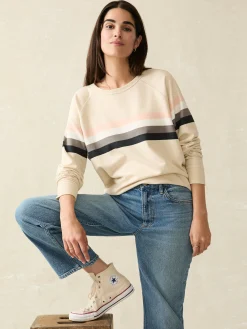 Hoodies & Sweatshirts^Faherty Brand Coastal Cloud Crew - Sandbar Stripe