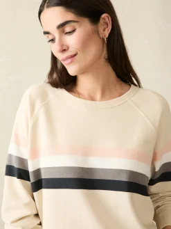 Hoodies & Sweatshirts^Faherty Brand Coastal Cloud Crew - Sandbar Stripe