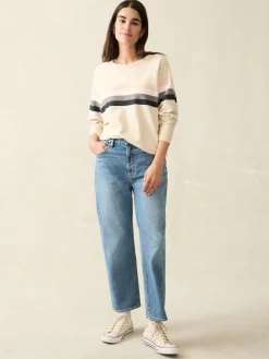 Hoodies & Sweatshirts^Faherty Brand Coastal Cloud Crew - Sandbar Stripe