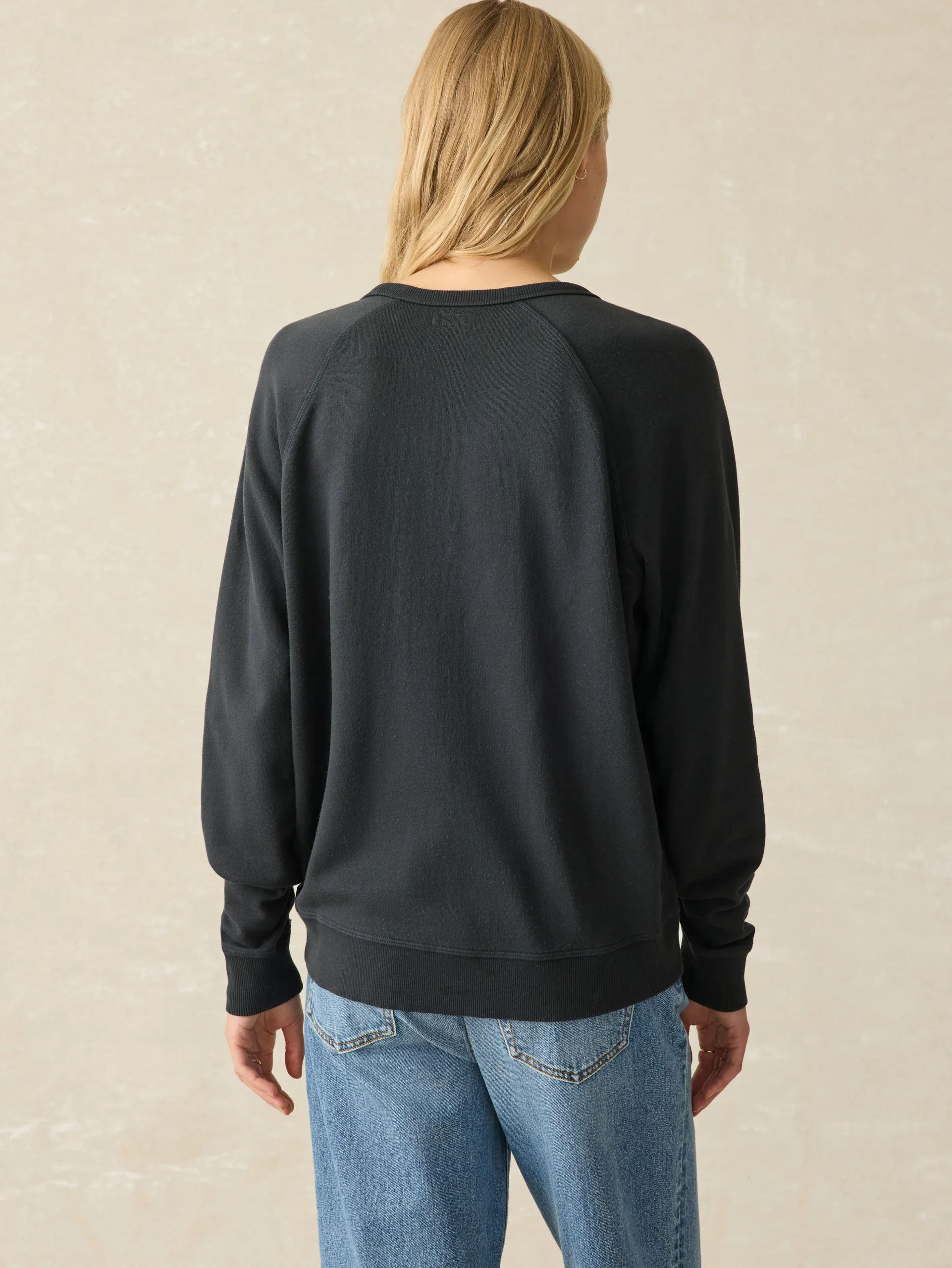 Hoodies & Sweatshirts^Faherty Brand Coastal Cloud Crew - Washed Black