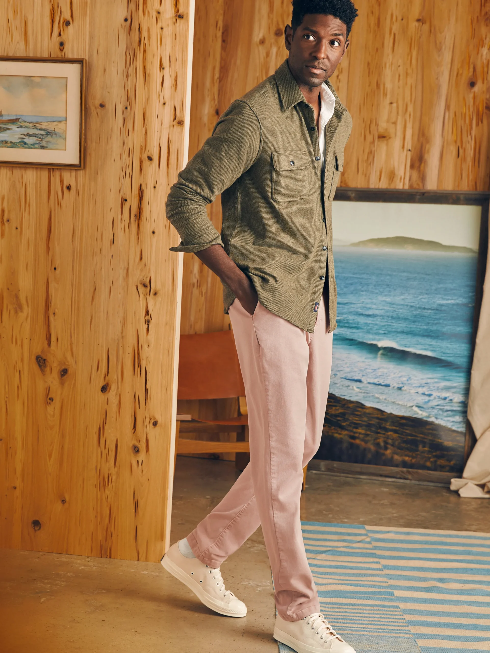 Pants^Faherty Brand Coastline Stretch Chino (32" Inseam) - Spring Quartz