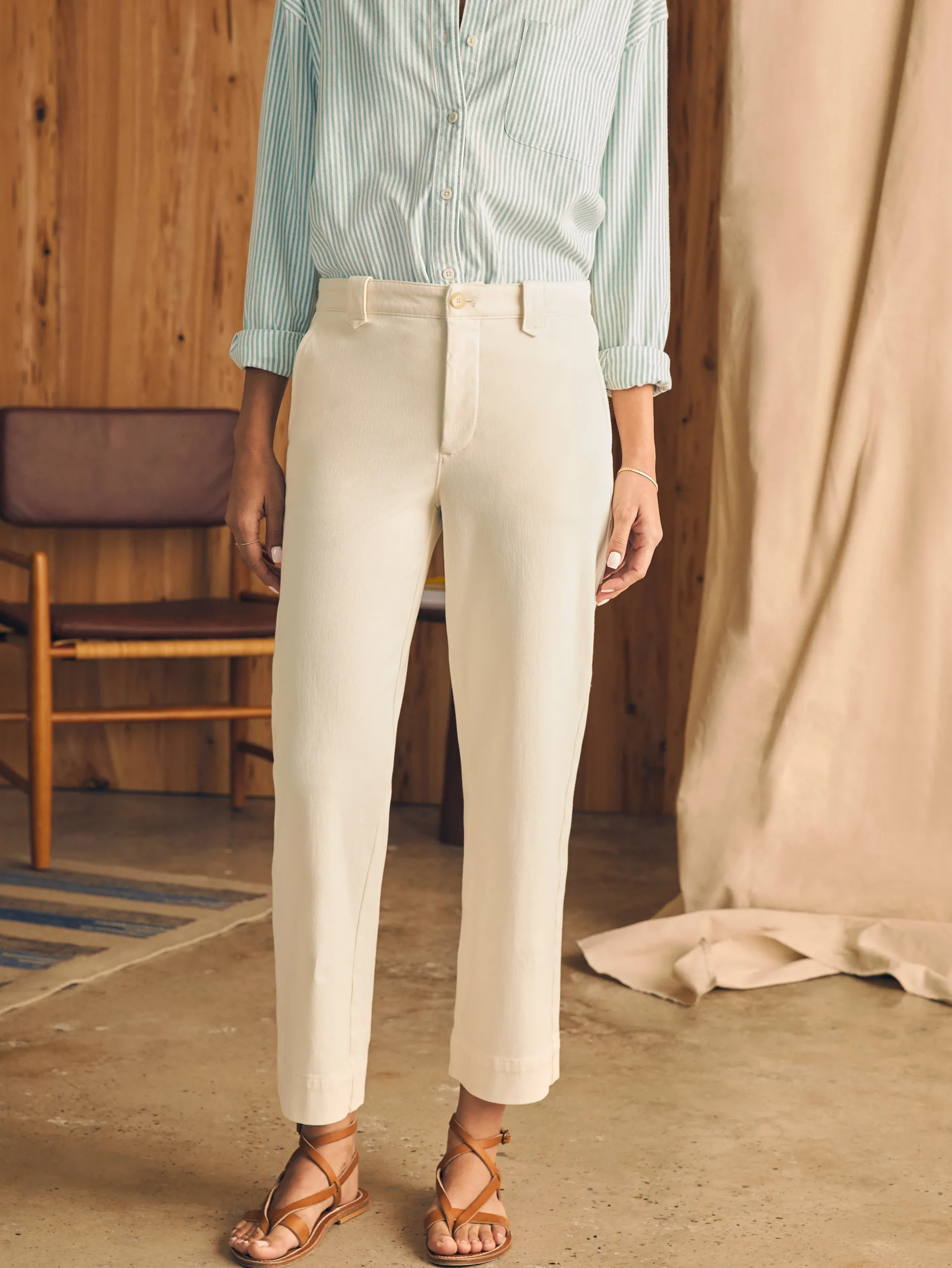Pants^Faherty Brand Coastline Stretch Chino - Salt