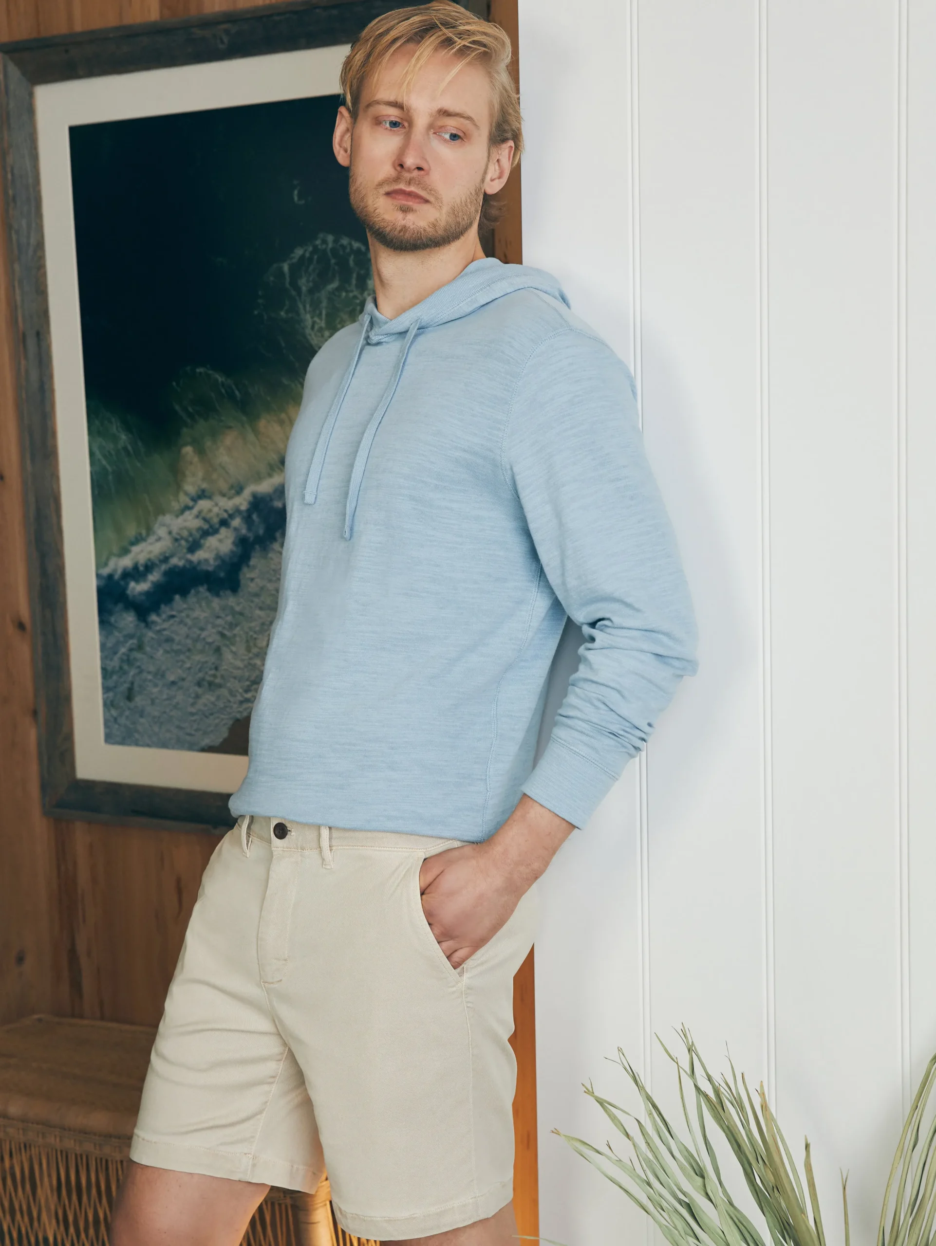Shorts^Faherty Brand Coastline Stretch Chino Short (8" Inseam) - Stone