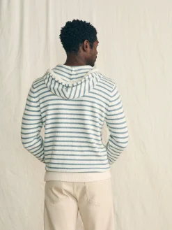 Sweaters|Hoodies & Sweatshirts^Faherty Brand Cove Sweater Hoodie - Ivory Chambray Stripe