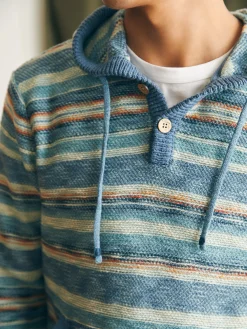 Sweaters|Hoodies & Sweatshirts^Faherty Brand Cove Sweater Hoodie - Sunset Star Serape