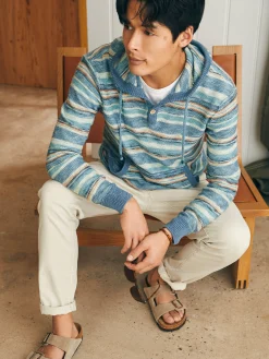 Sweaters|Hoodies & Sweatshirts^Faherty Brand Cove Sweater Hoodie - Sunset Star Serape