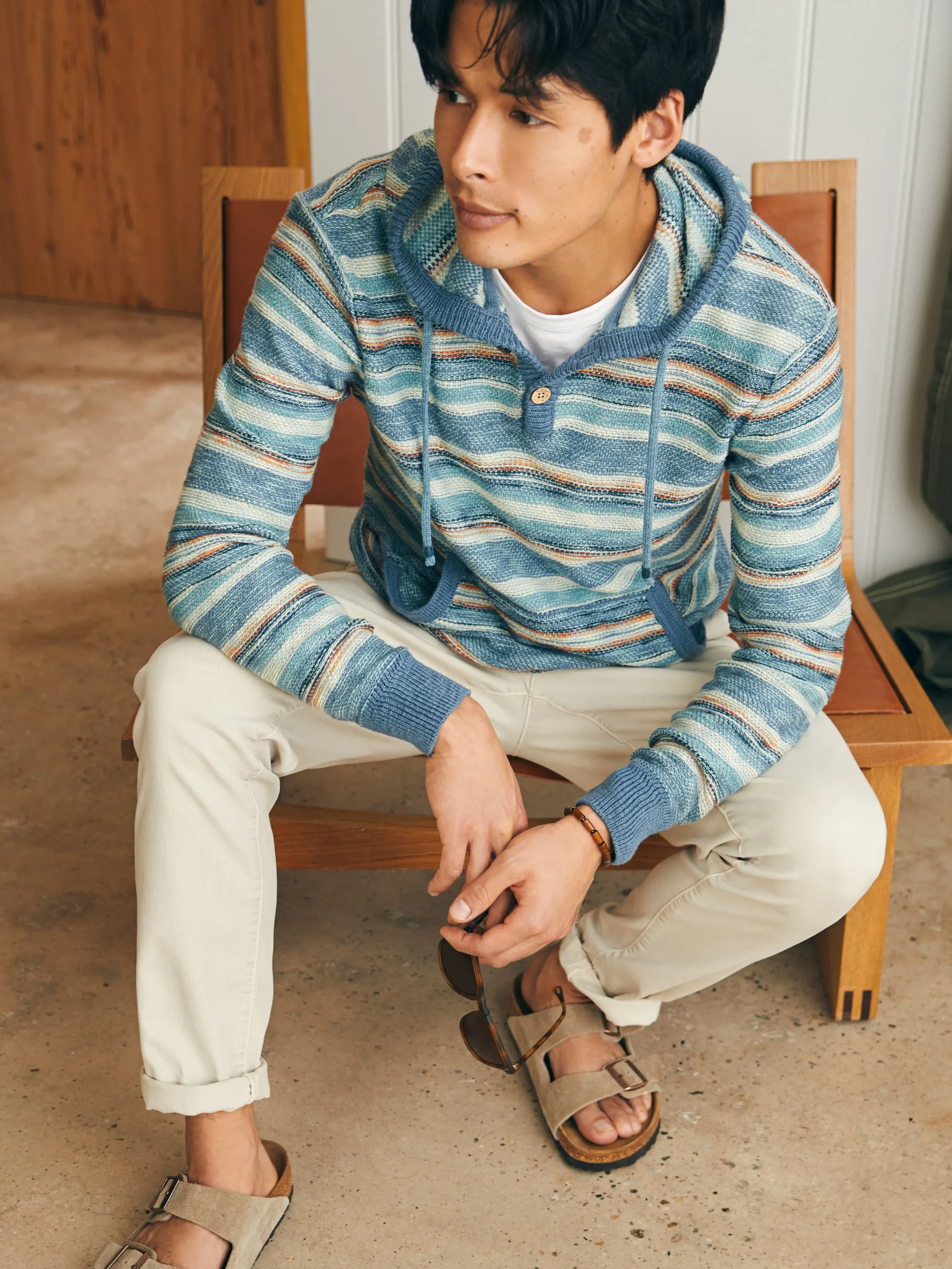 Sweaters|Hoodies & Sweatshirts^Faherty Brand Cove Sweater Hoodie - Sunset Star Serape