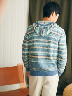 Sweaters|Hoodies & Sweatshirts^Faherty Brand Cove Sweater Hoodie - Sunset Star Serape
