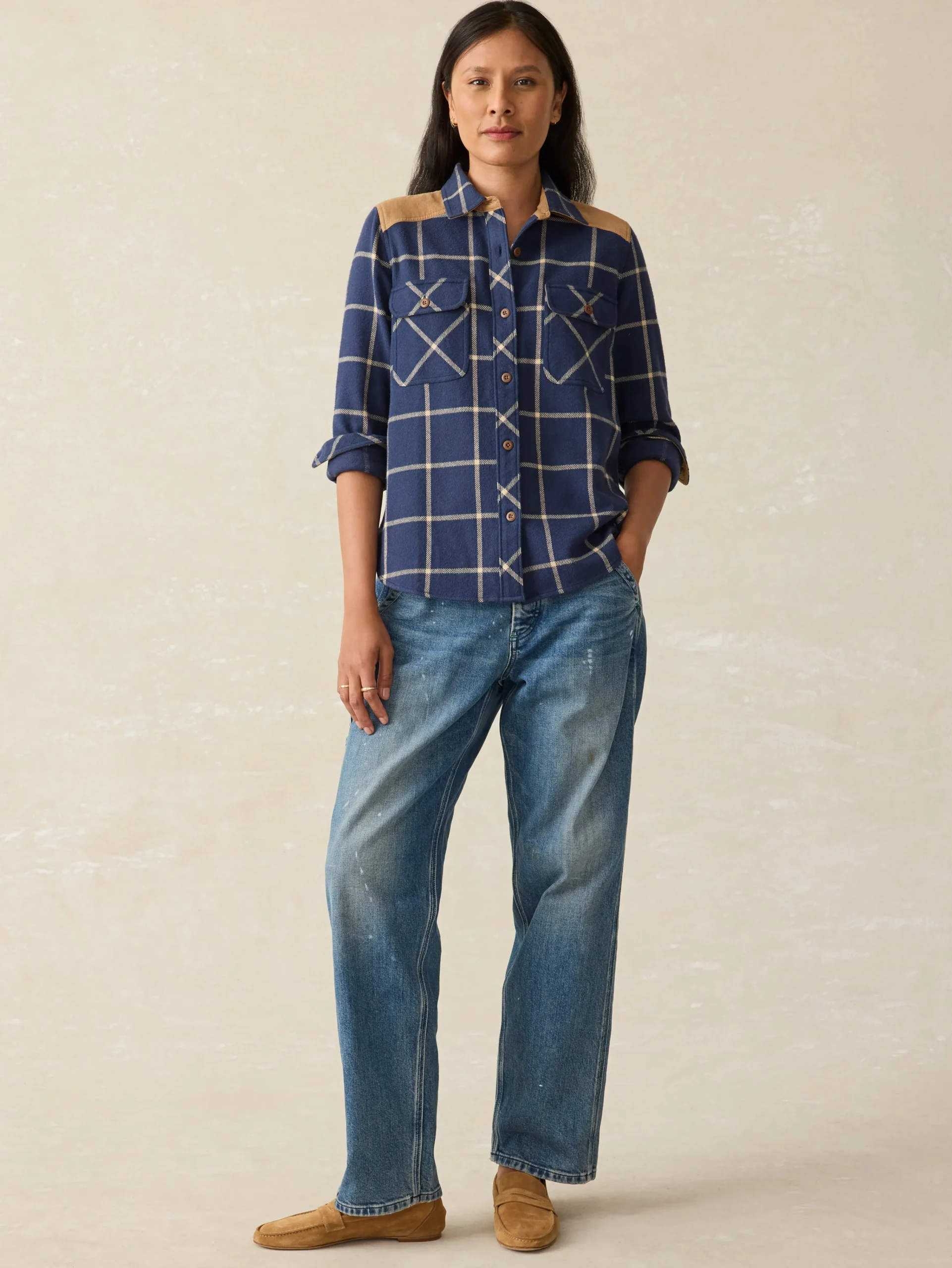 Shirts & Tops^Faherty Brand Daly Shirt - Navy Olivia Plaid