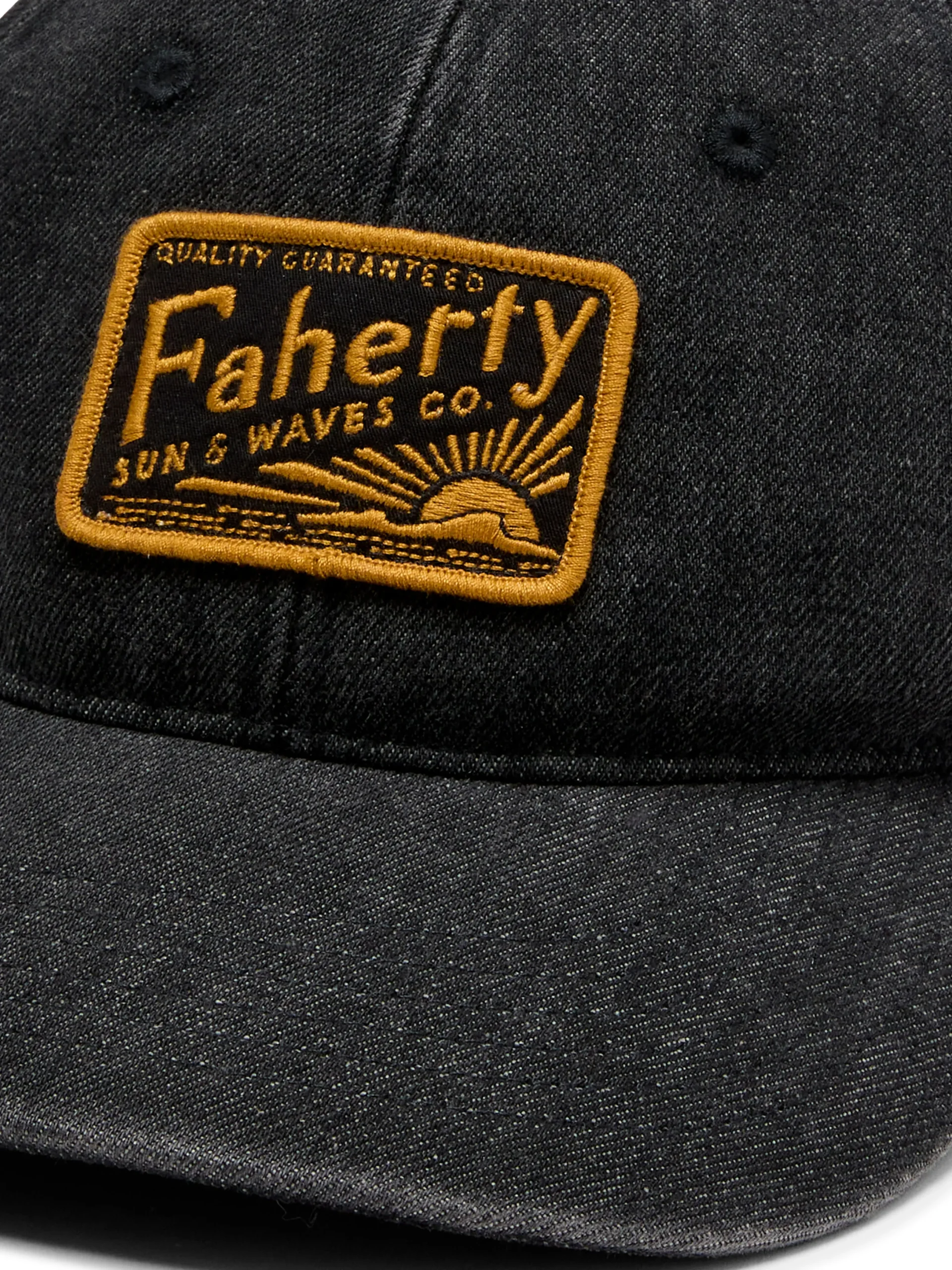 Hats^Faherty Brand Denim Baseball Hat - Washed Black